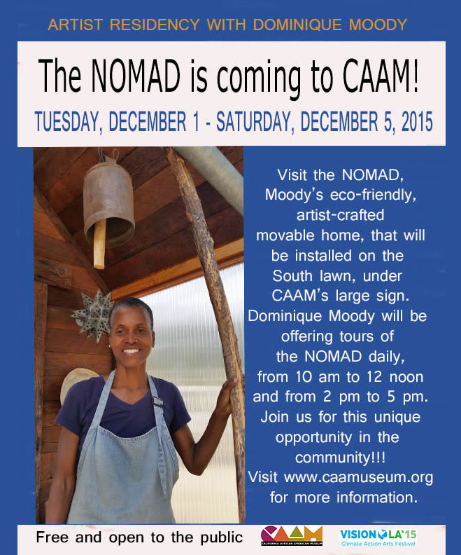 Flyer for event with Dominique Moody at CAAM 